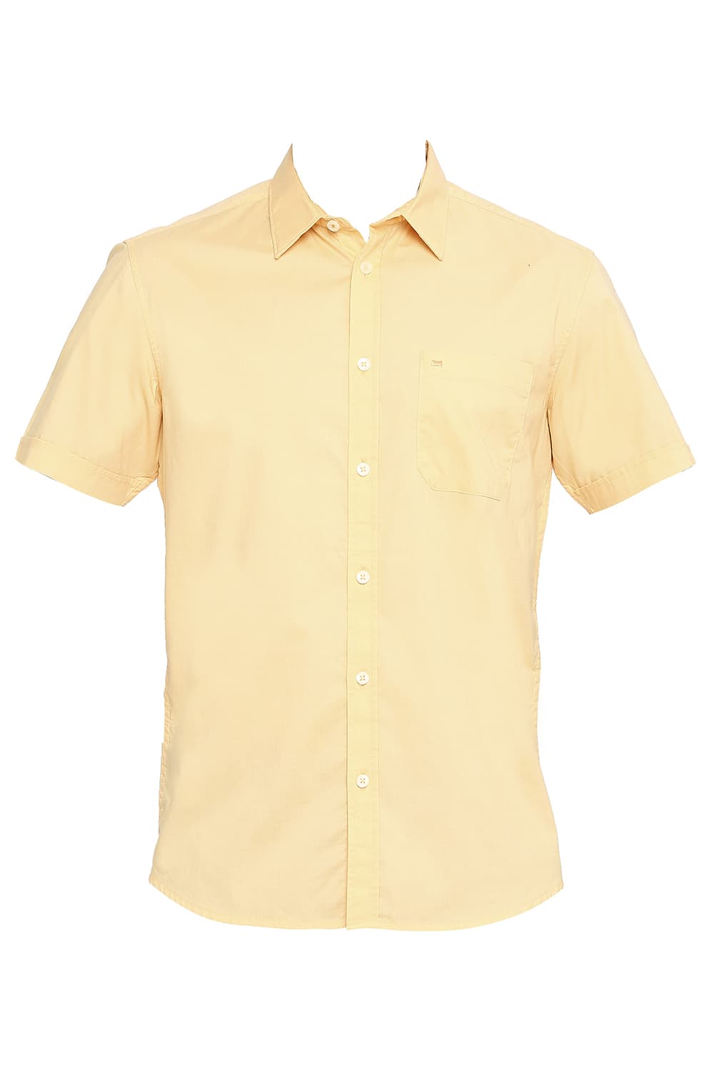 BASICS SLIM FIT COTTON OXFORD HALFSLEEVES SHIRT