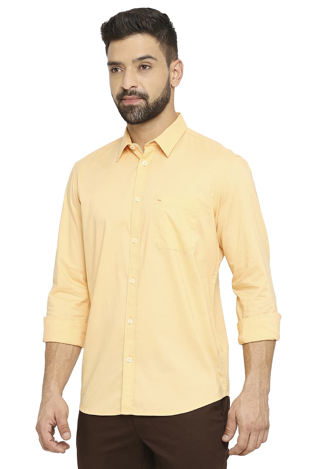 BASICS SLIM FIT COTTON OXFORD SHIRT