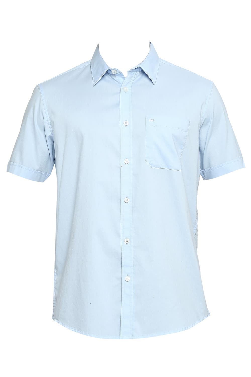 BASICS SLIM FIT COTTON OXFORD HALFSLEEVES SHIRT