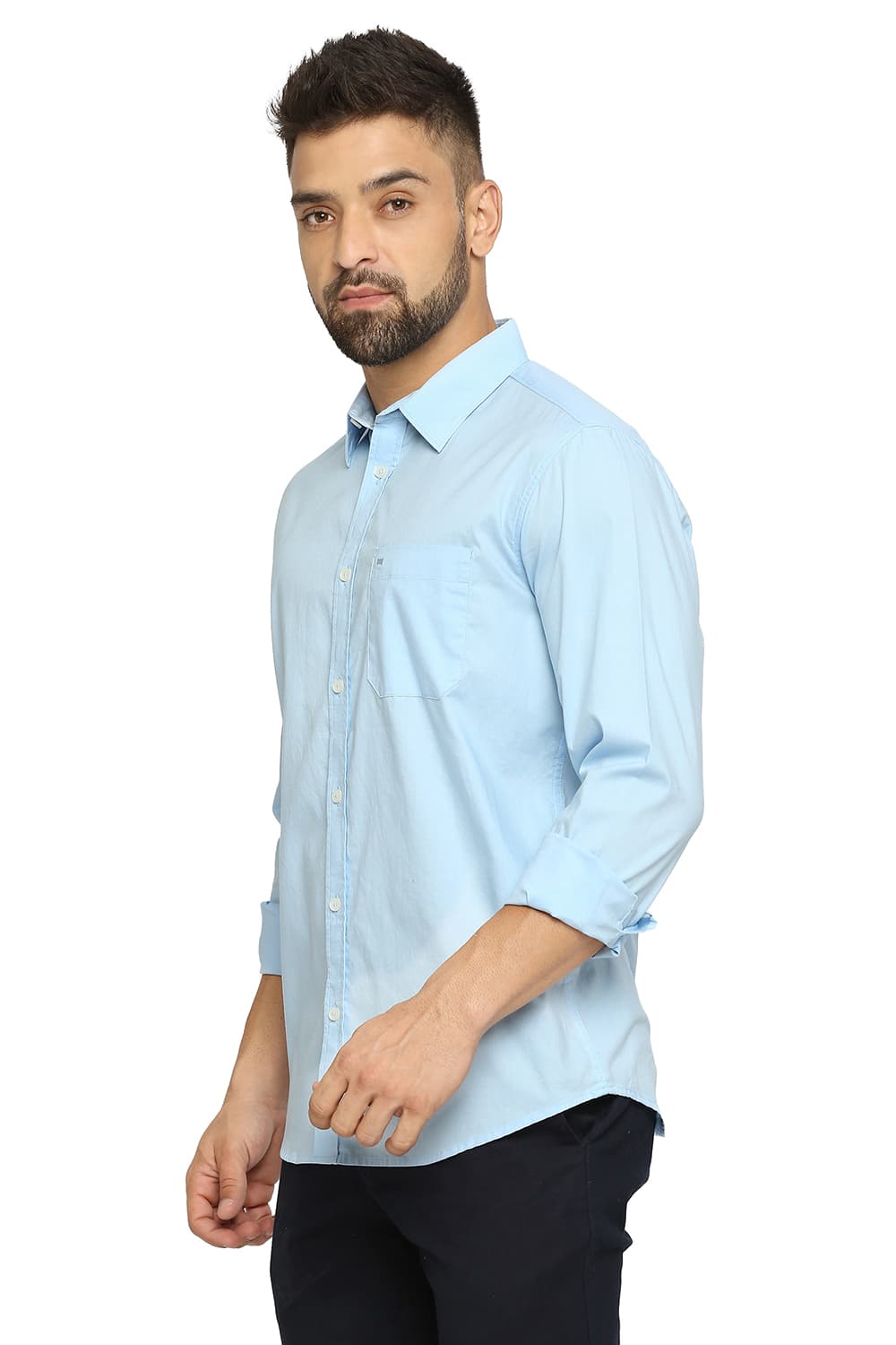 BASICS SLIM FIT COTTON OXFORD SHIRT