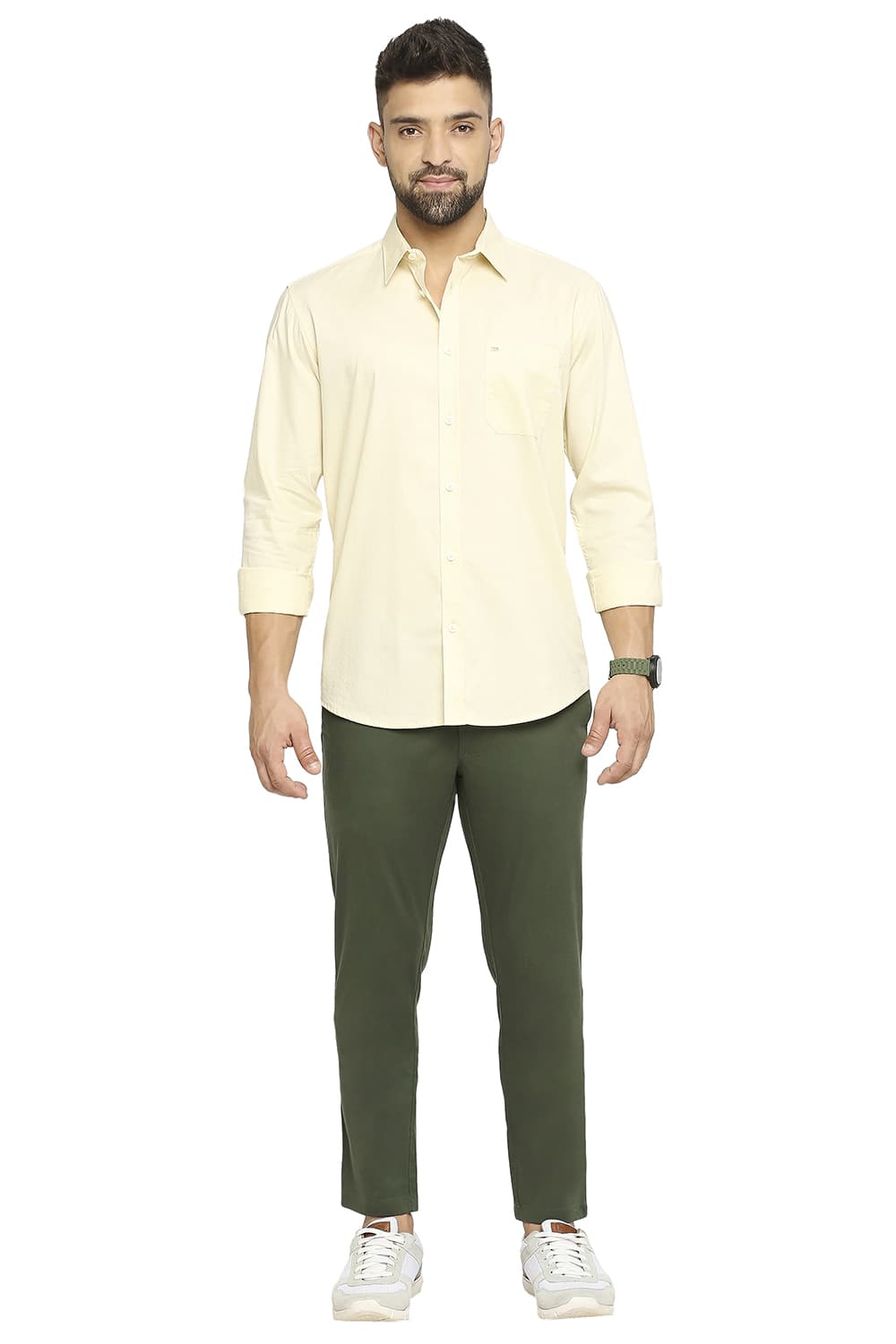 BASICS SLIM FIT COTTON OXFORD SHIRT