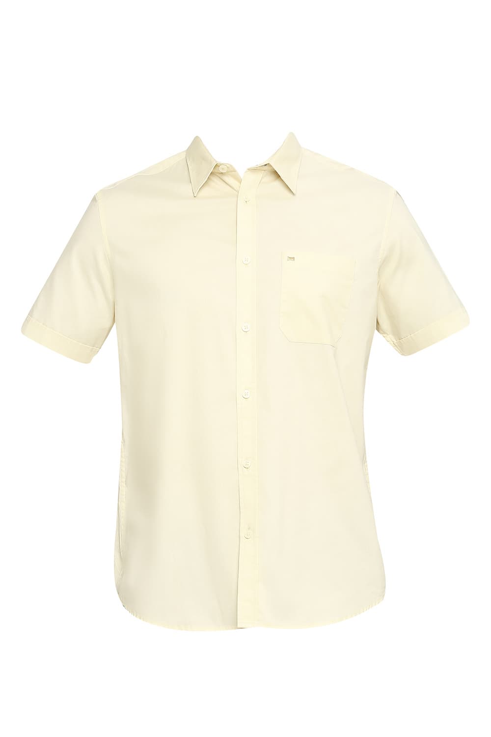 BASICS SLIM FIT COTTON OXFORD HALFSLEEVES SHIRT