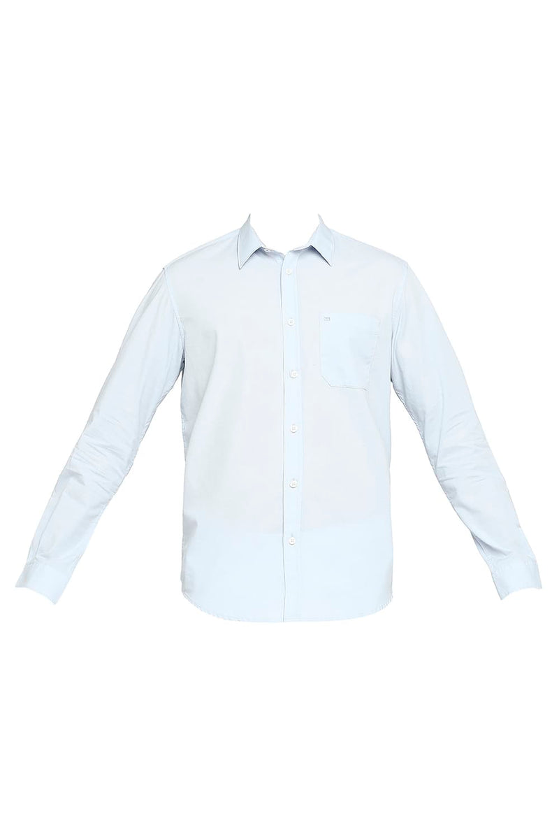 BASICS SLIM FIT COTTON SLUB SHIRT