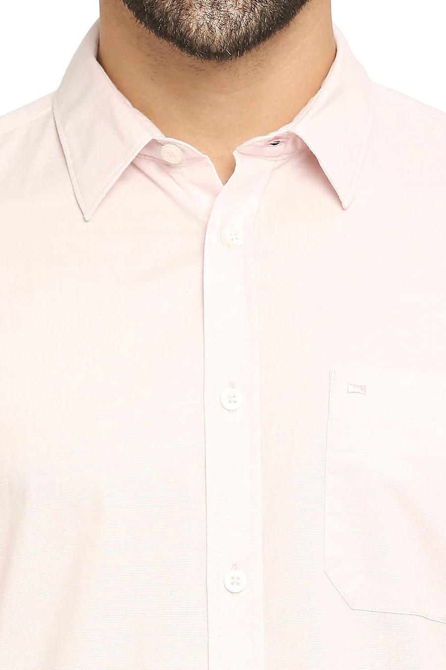 BASICS SLIM FIT MAUVE PINK COTTON SLUB SHIRT