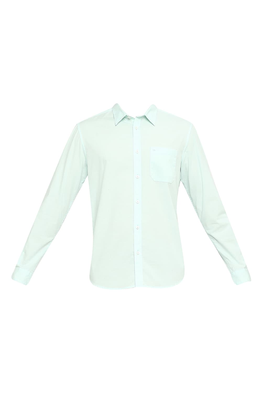 BASICS SLIM FIT COTTON SLUB SHIRT