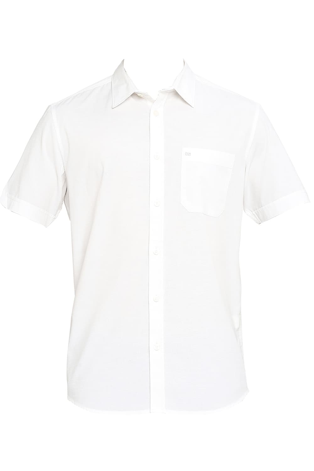 BASICS SLIM FIT COTTON SLUB HALFSLEEVES SHIRT