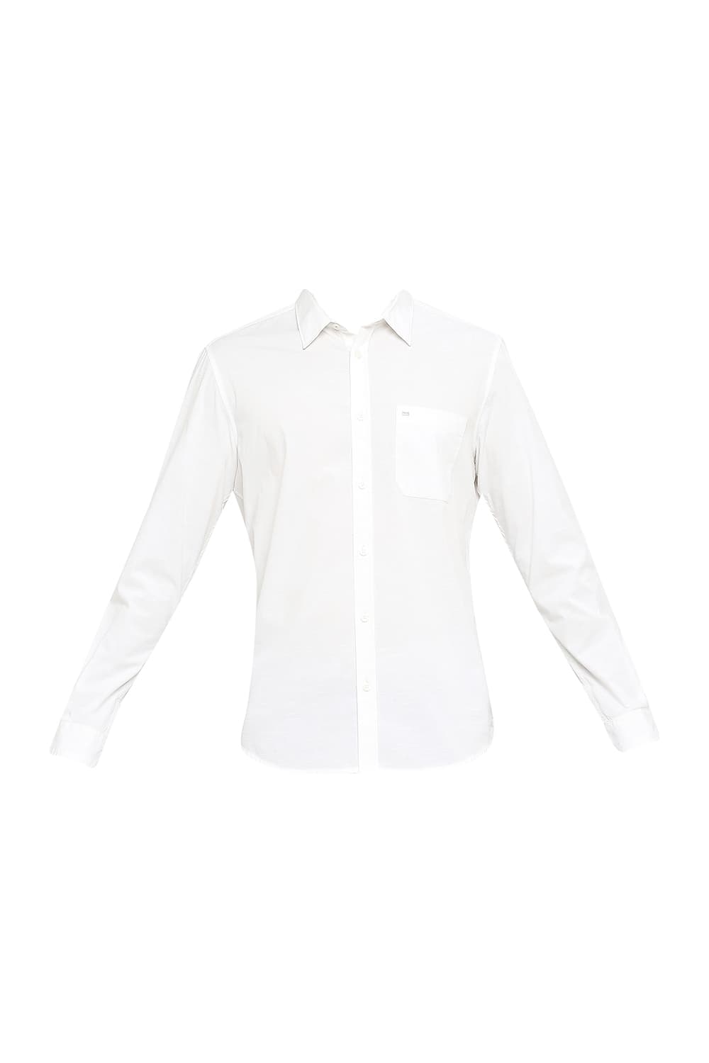 BASICS SLIM FIT COTTON SLUB SHIRT