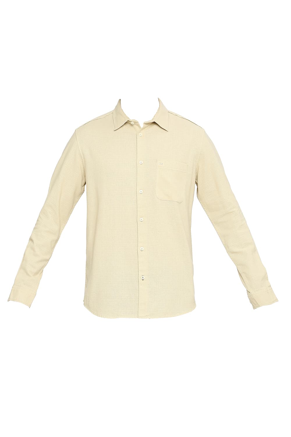 BASICS SLIM FIT COTTON DOBBY SHIRT