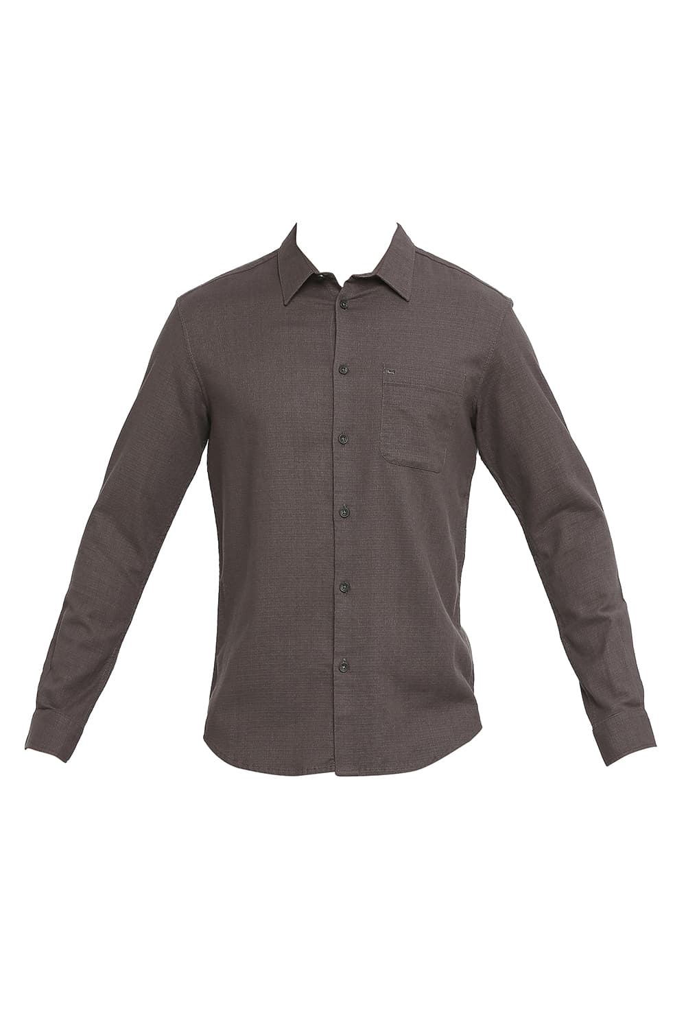 BASICS SLIM FIT COTTON DOBBY SHIRT