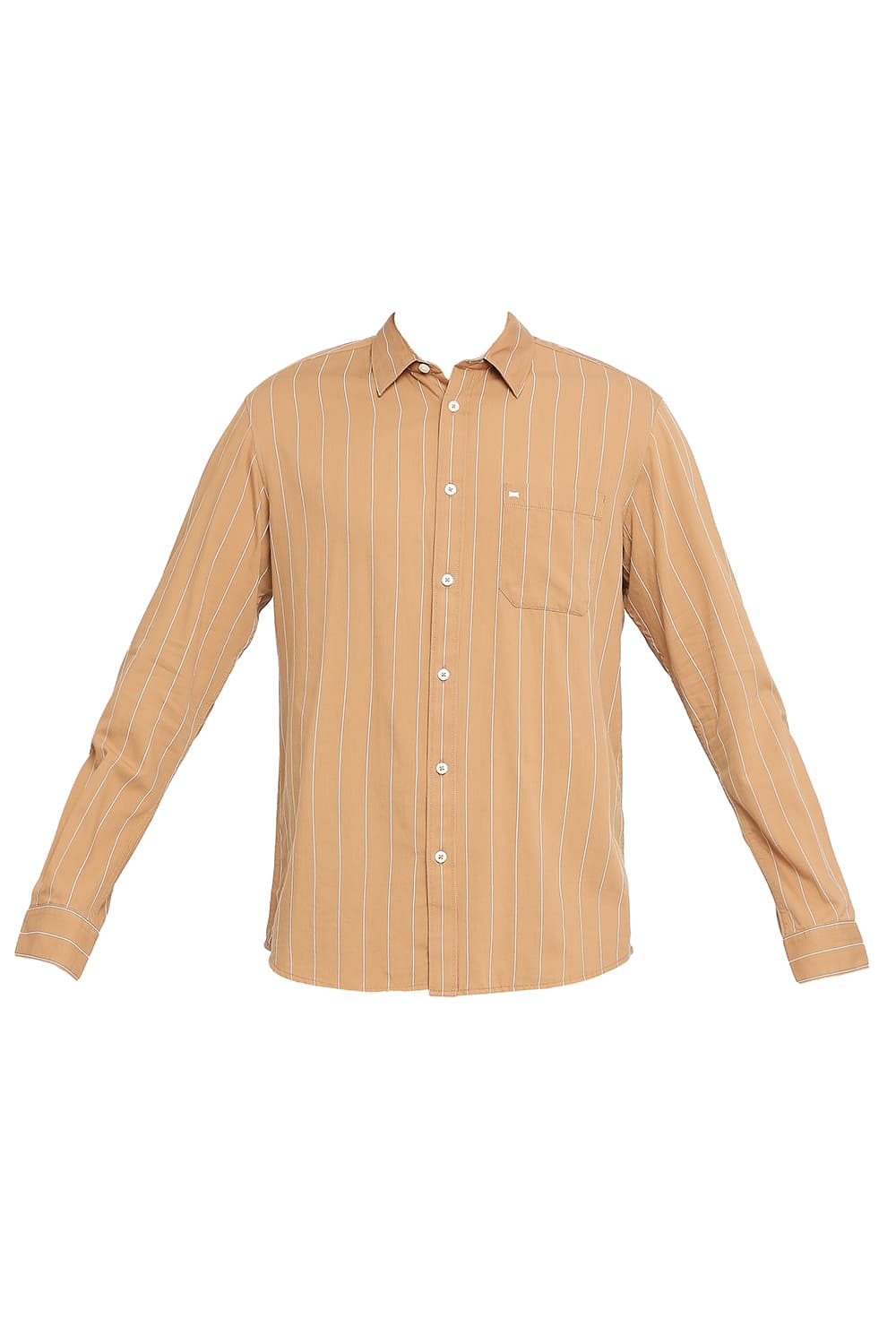 BASICS SLIM FIT COTTON TWILL STRIPE SHIRT