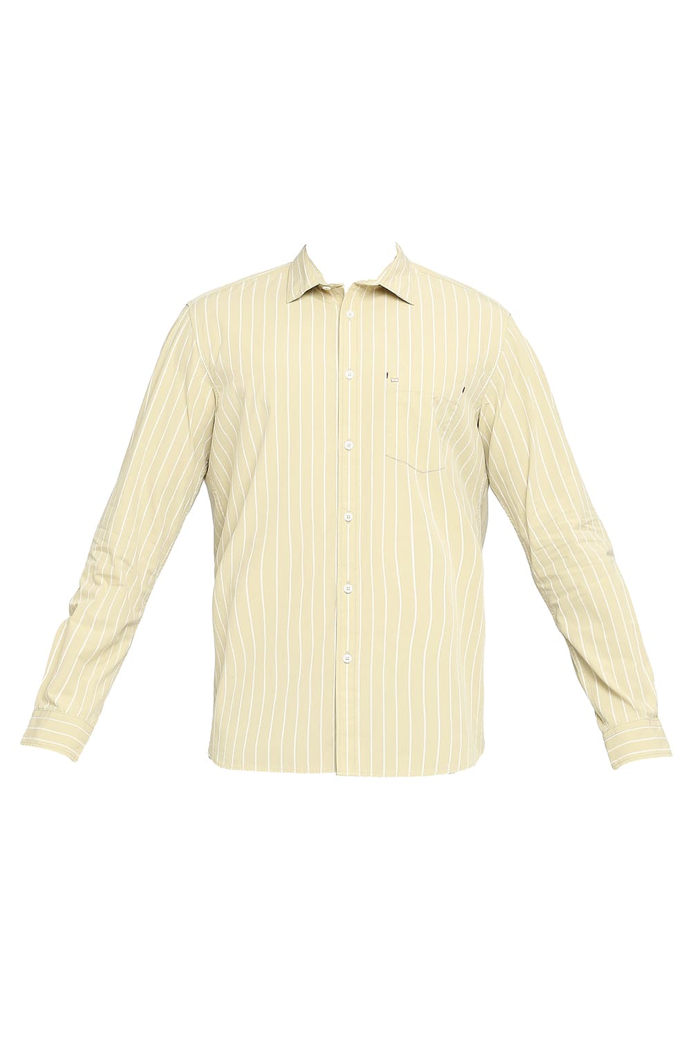 BASICS SLIM FIT COTTON STRIPE SHIRT