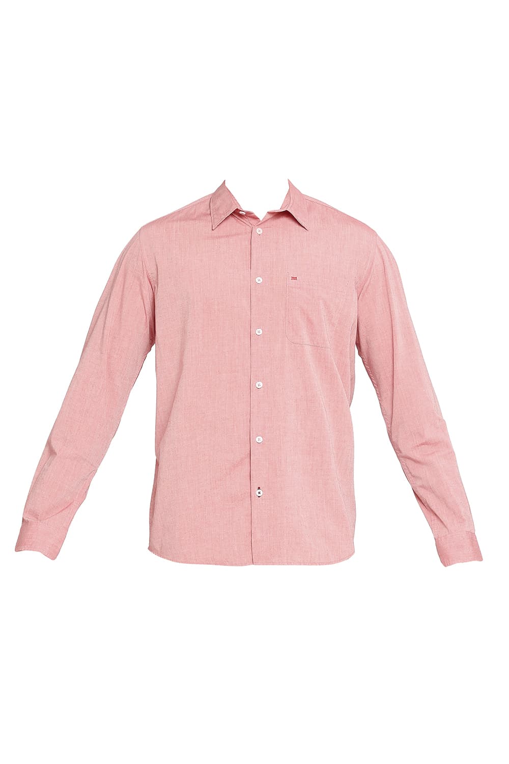 BASICS SLIM FIT COTTON POLYESTER VISCOSE SHIRT