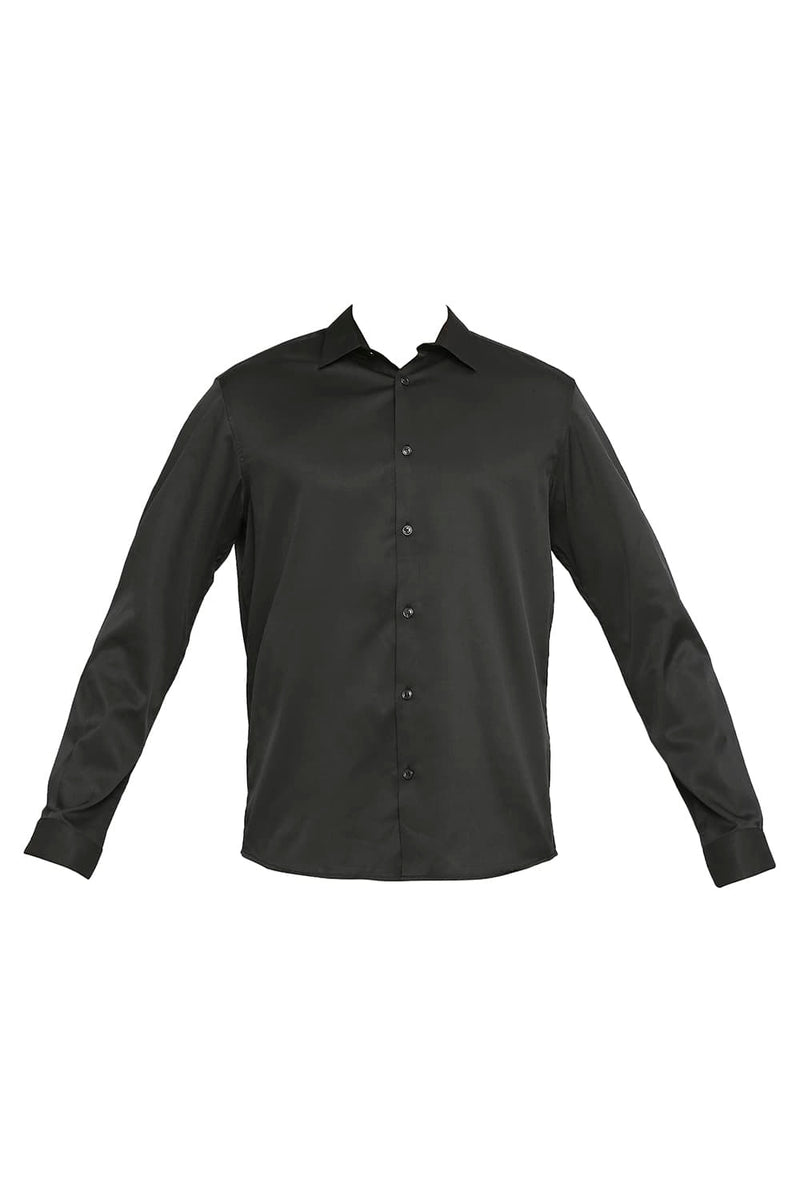 BASICS SLIM FIT POLYESTER STRETCH SHIRT