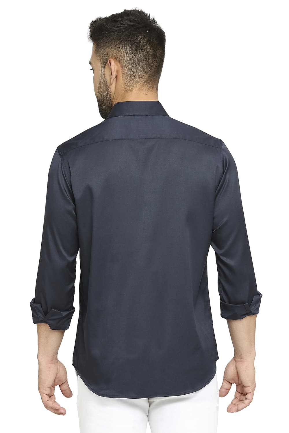 BASICS SLIM FIT POLYESTER STRETCH SHIRT