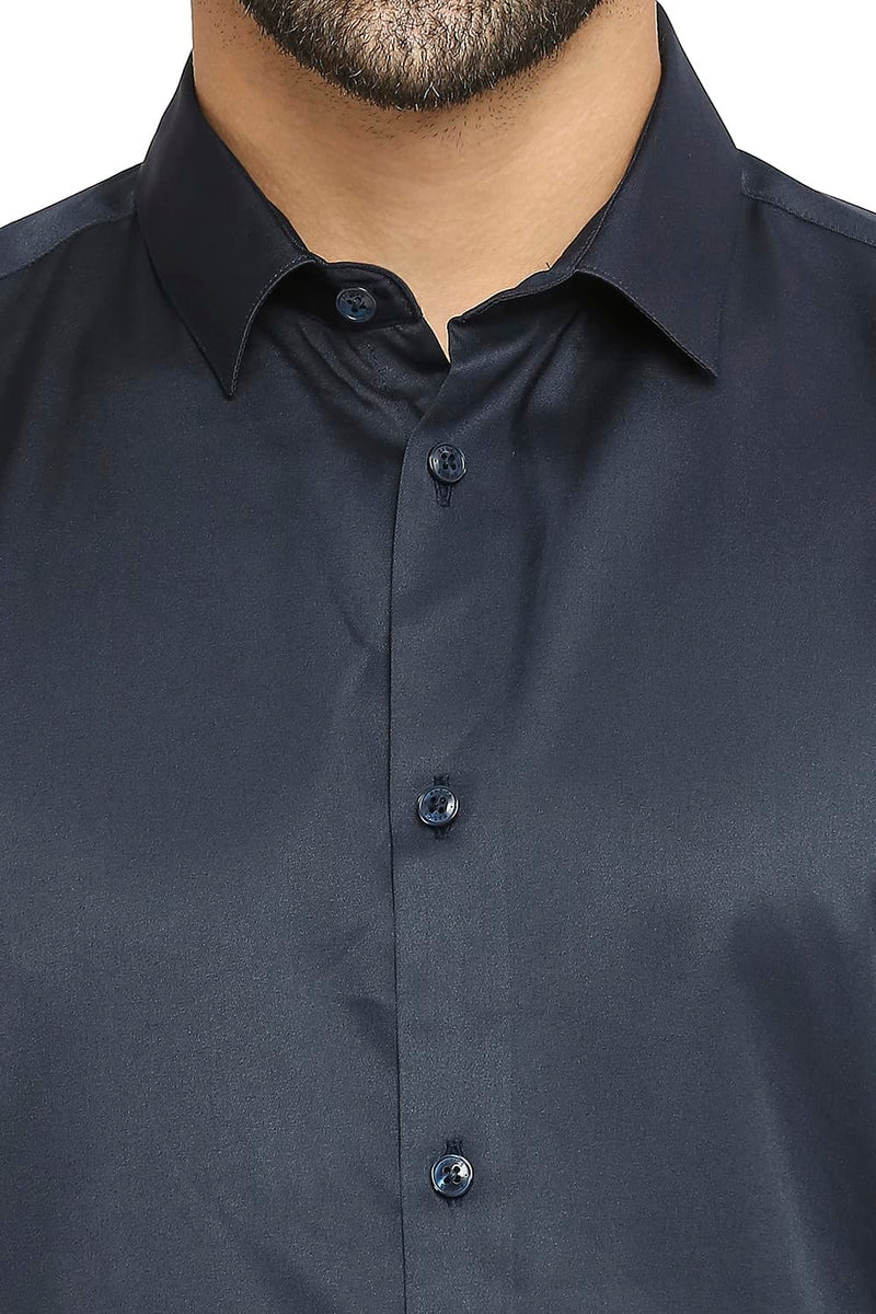 BASICS SLIM FIT POLYESTER STRETCH SHIRT