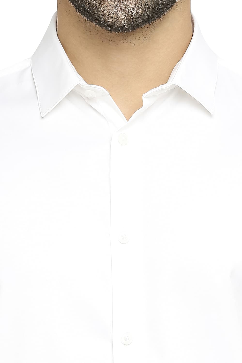 BASICS SLIM FIT POLYESTER STRETCH SHIRT