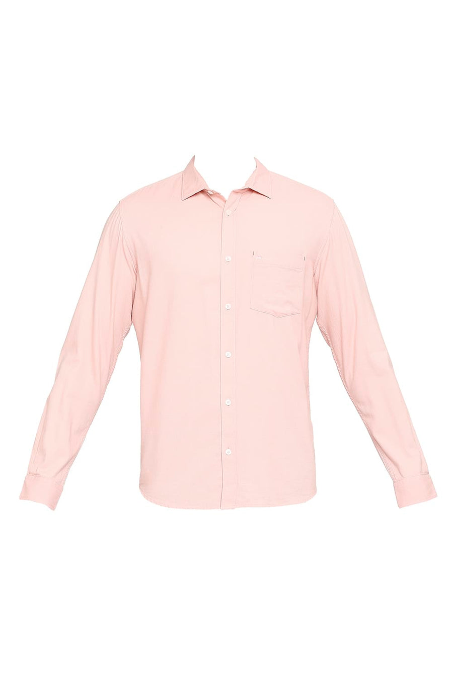 BASICS SLIM FIT QUARTZ PINK COTTON DOBBY SHIRT