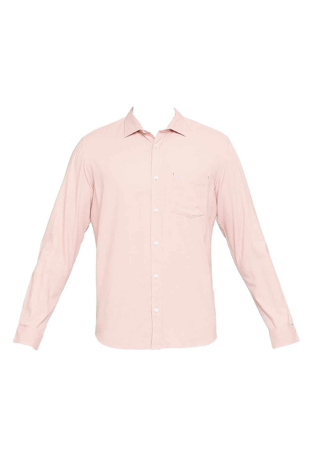 BASICS SLIM FIT COTTON DOBBY SHIRT