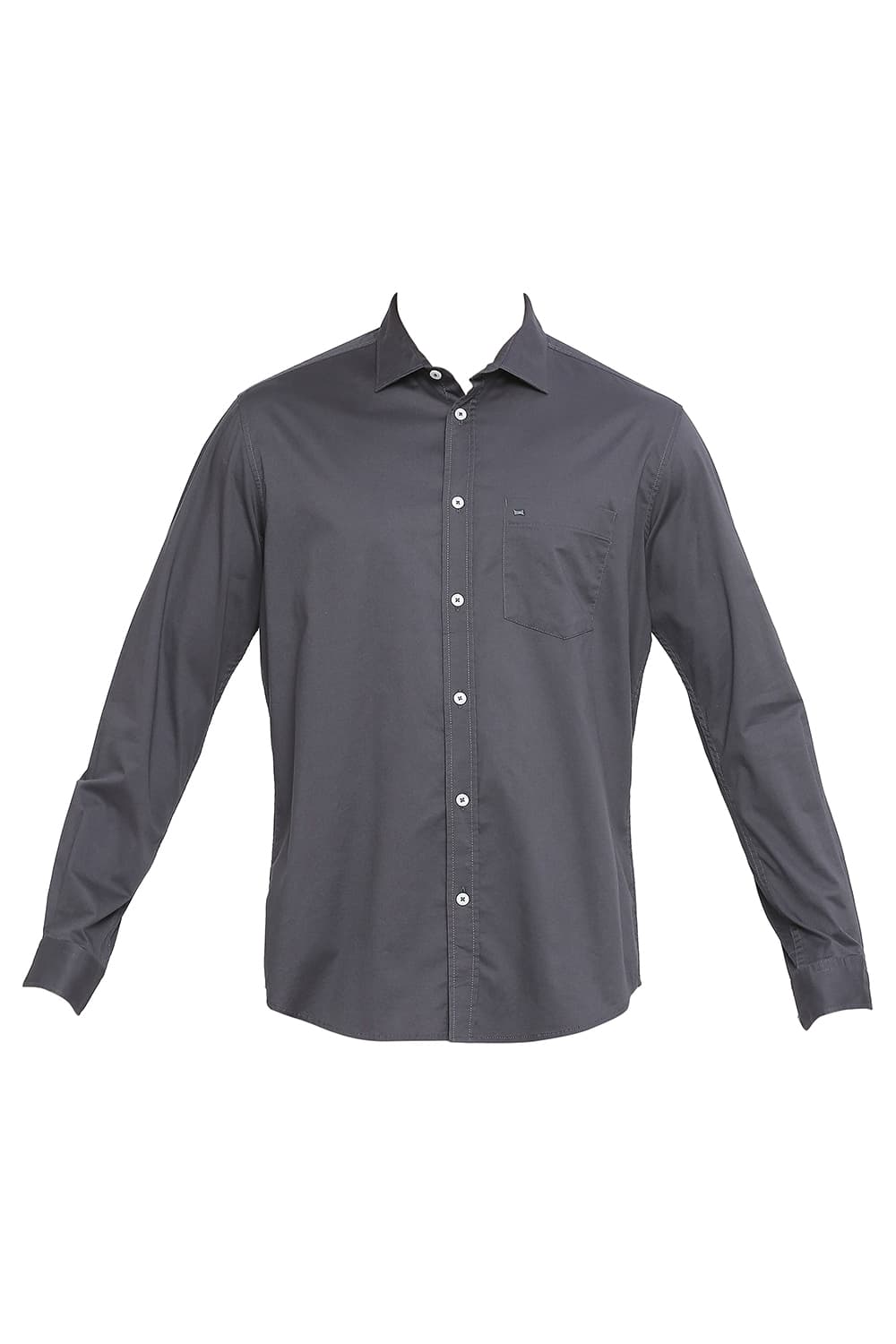 BASICS SLIM FIT COTTON STRETCH TWILL SHIRT