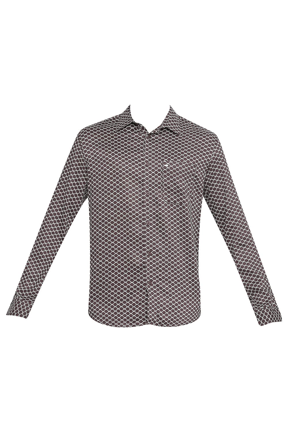 BASICS SLIM FIT TENCEL PRINTED SHIRT