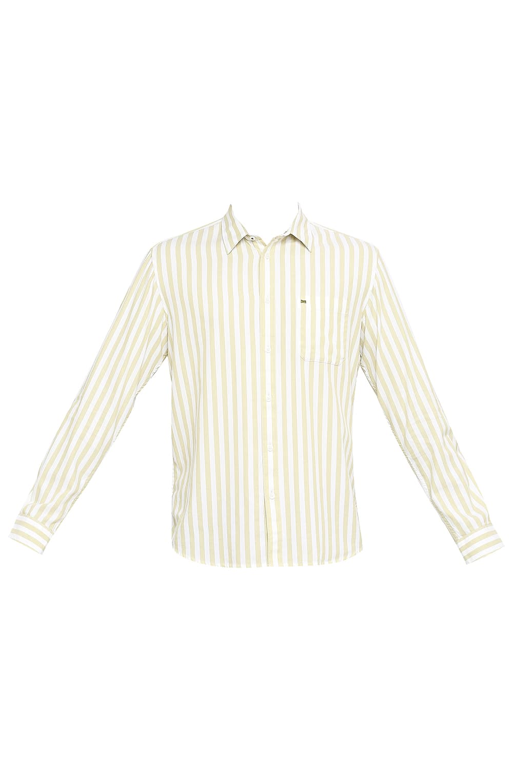 BASICS SLIM FIT COTTON TWILL STRIPE SHIRT