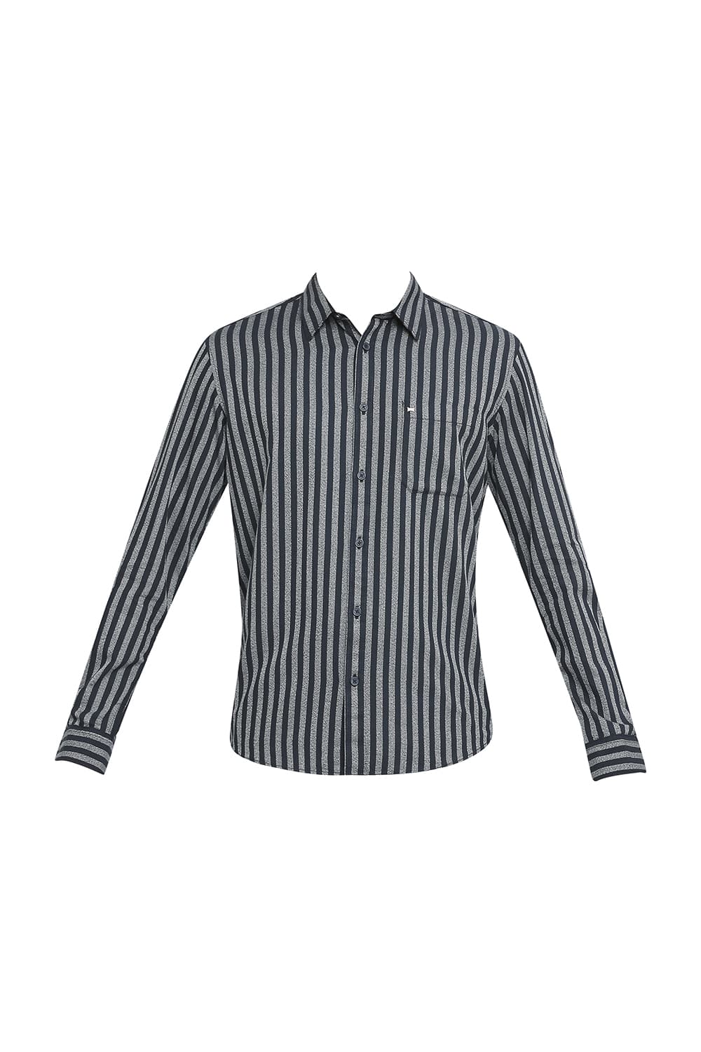 BASICS SLIM FIT COTTON STRIPE SHIRT