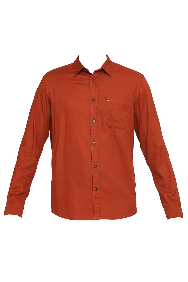 BASICS SLIM FIT COTTON BROKEN TWILL SHIRT