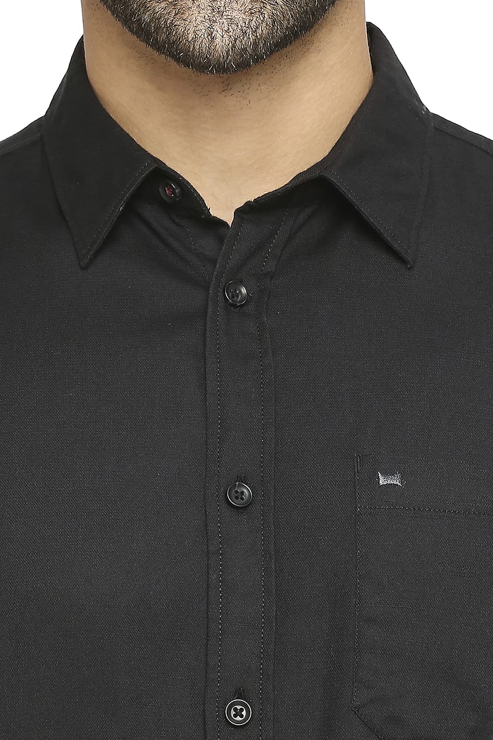 BASICS SLIM FIT COTTON BROKEN TWILL SHIRT