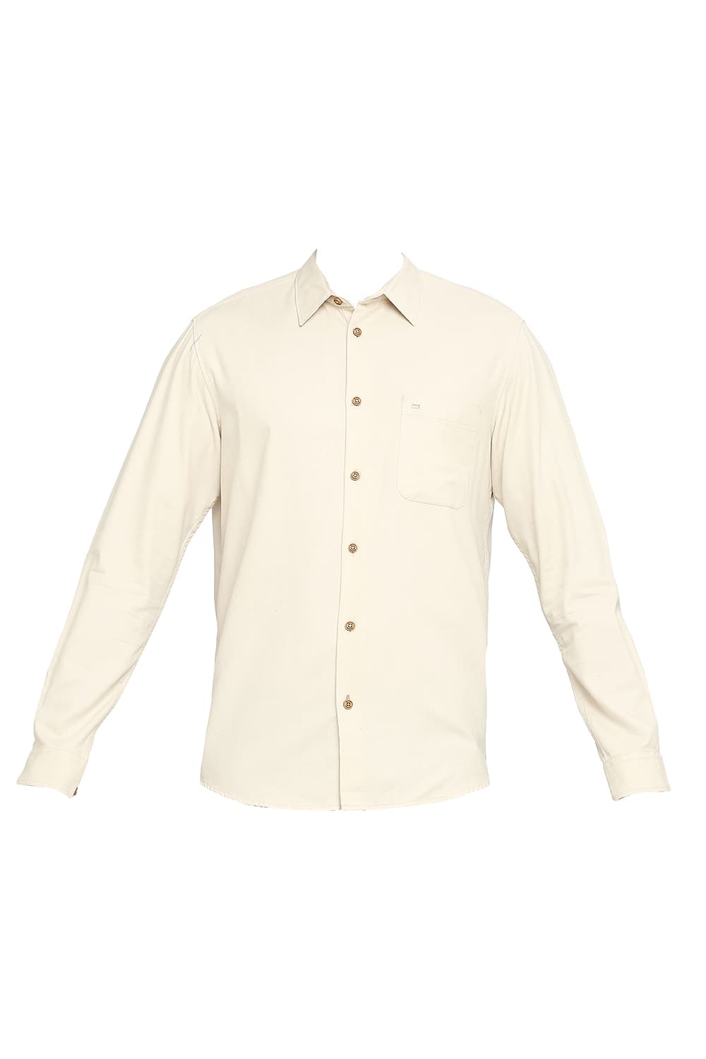 BASICS SLIM FIT POLYESTER COTTON LYOCELL TWILL SHIRT