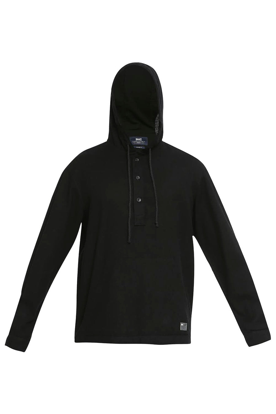 BASICS RELAXED FIT CARBON BLACK COTTON DOBBY SHIRT