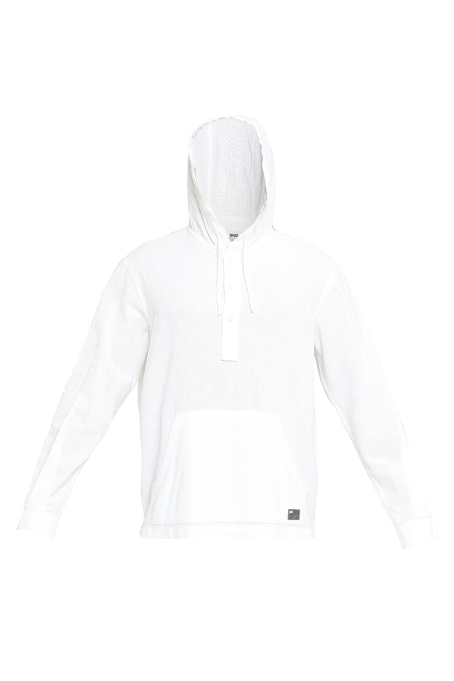 BASICS RELAXED FIT CLOUD WHITE COTTON DOBBY SHIRT