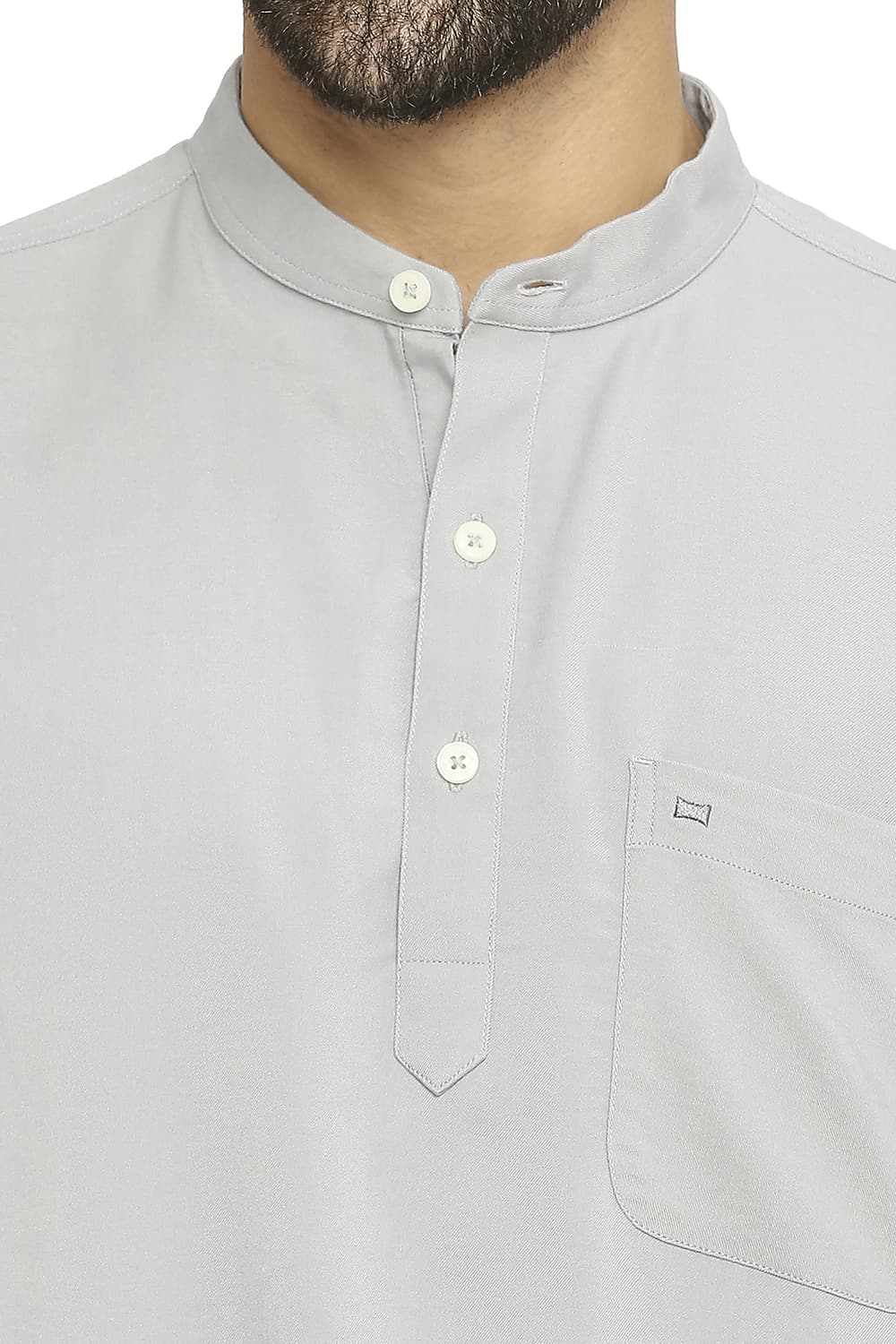 BASICS SLIM FIT VISCOSE POLYESTER STRETCH TWILL SHIRT