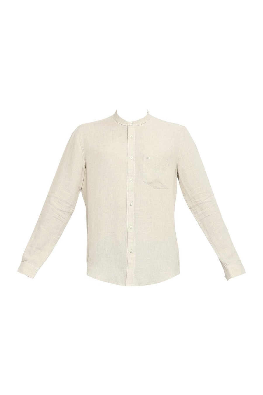 BASICS SLIM FIT NOMAD NATURAL LINEN SHIRT