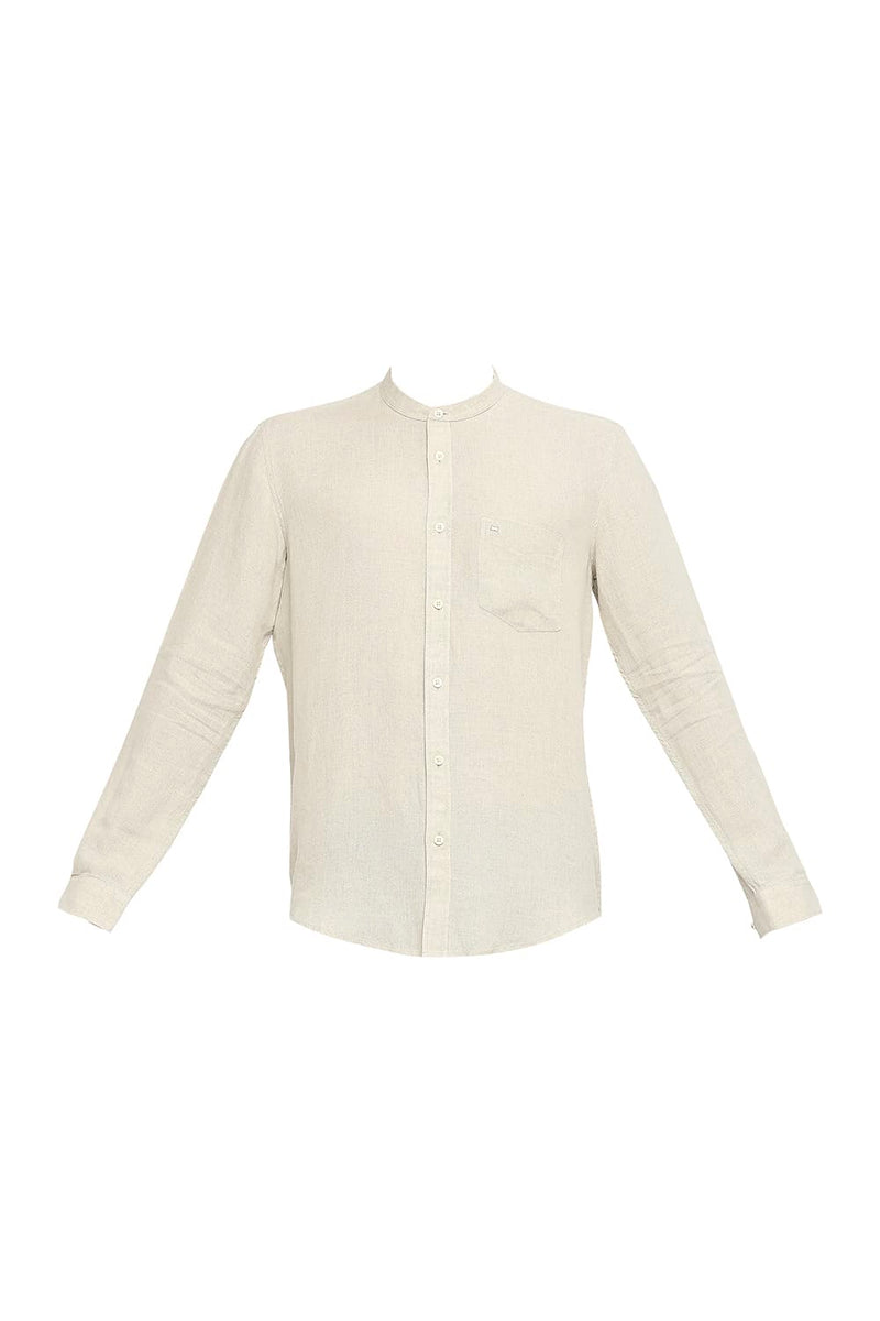 BASICS SLIM FIT LINEN SHIRT