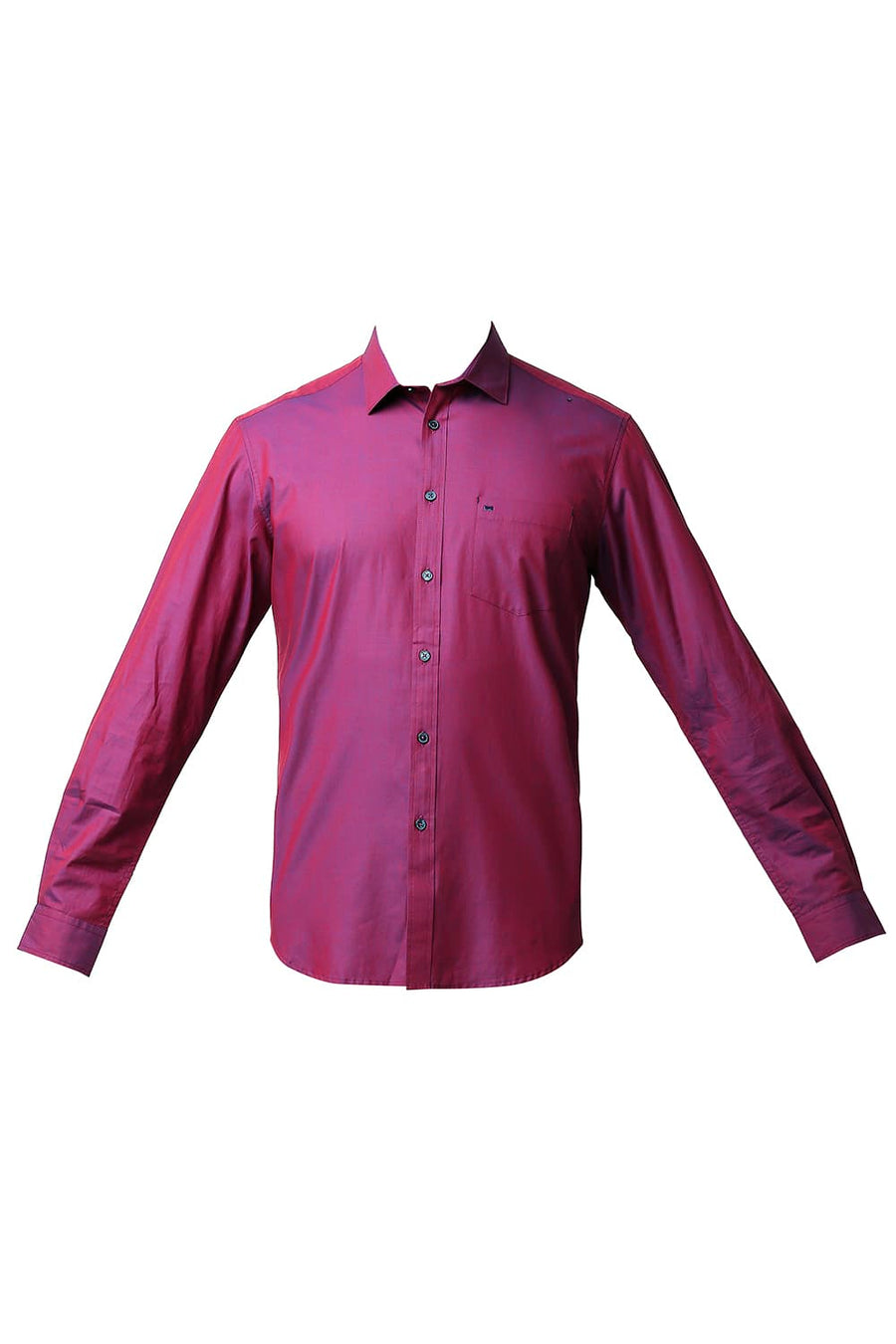 BASICS SLIM FIT PARADISE PINK COTTON CHAMBRAY SHIRT