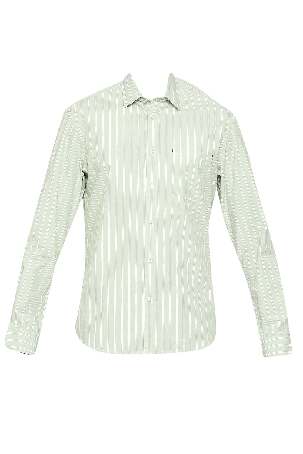 BASICS SLIM FIT COTTON FIL A FIL STRIPE SHIRT