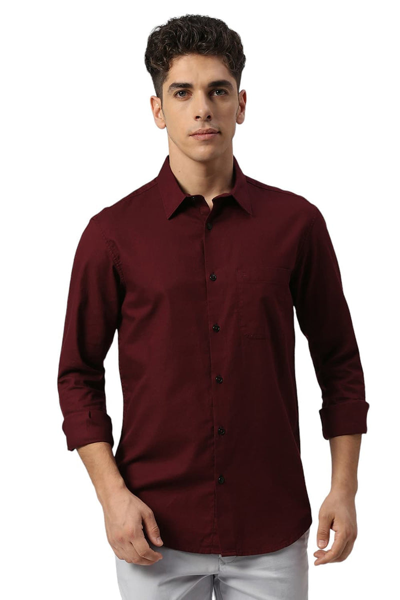 SLIM FIT COTTON CREPE SHIRTS