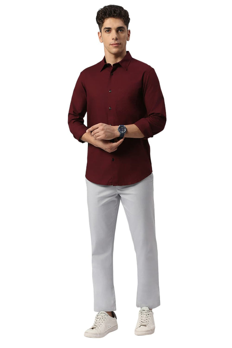 SLIM FIT COTTON CREPE SHIRTS