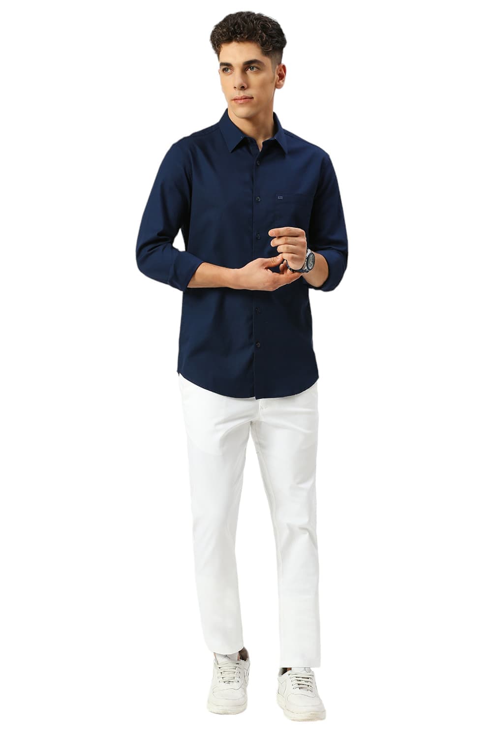 SLIM FIT COTTON CREPE SHIRTS