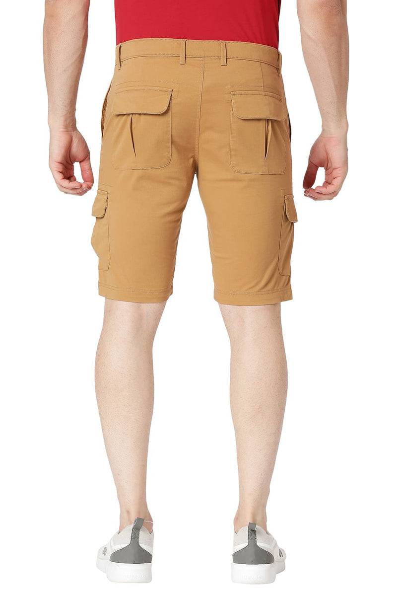 BASICS CARGO COTTON STRETCH SHORTS