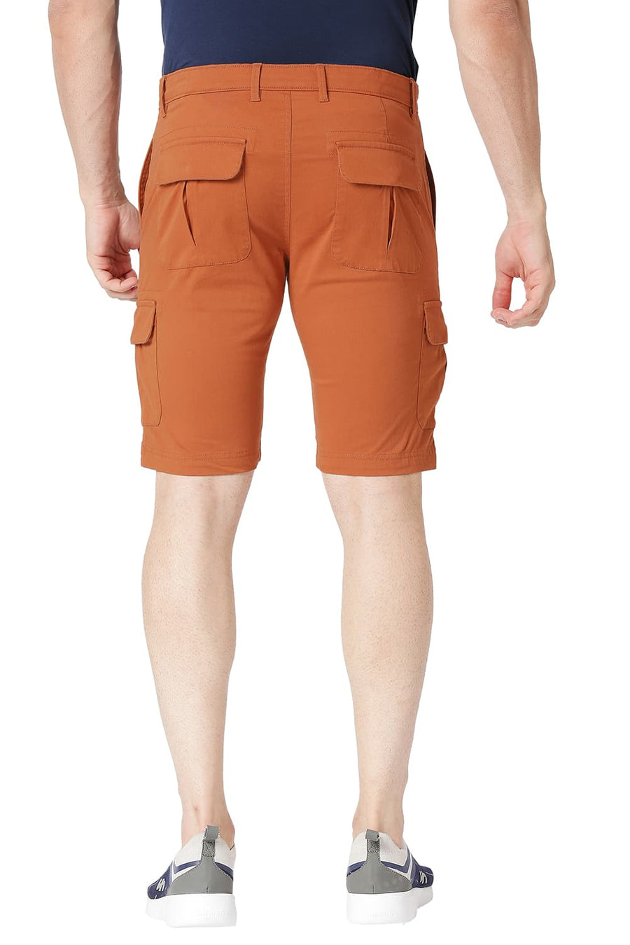 BASICS CARGO SIERRA BRICK COTTON STRETCH SHORTS