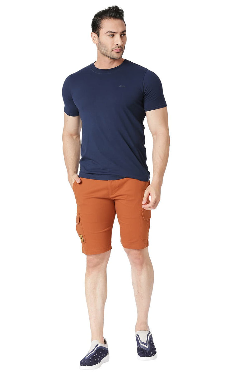 BASICS CARGO COTTON STRETCH SHORTS