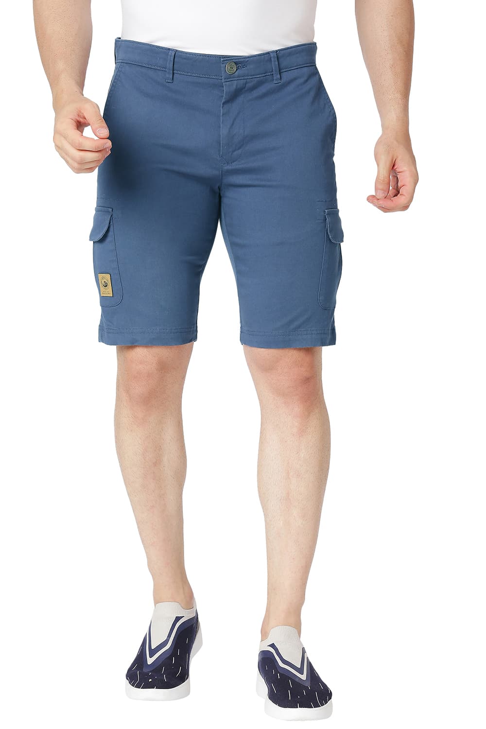 BASICS CARGO COTTON STRETCH SHORTS