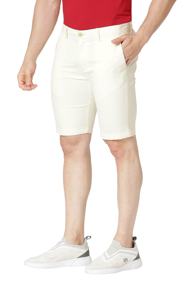 BASICS REGULAR FIT COTTON STRETCH SHORTS