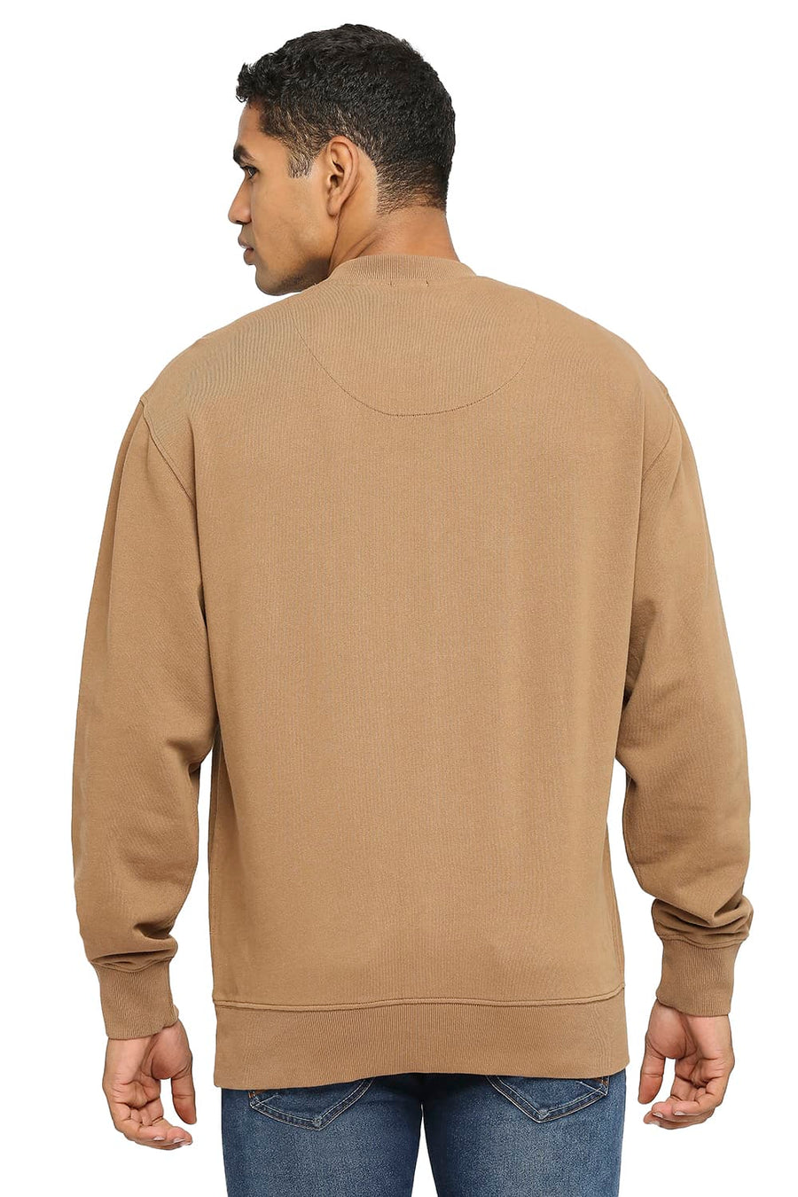 BASICS COMFORT FIT MALT BALL COTTON NON BRUSHED FLEECE PULLOVER SWEATSHIRT