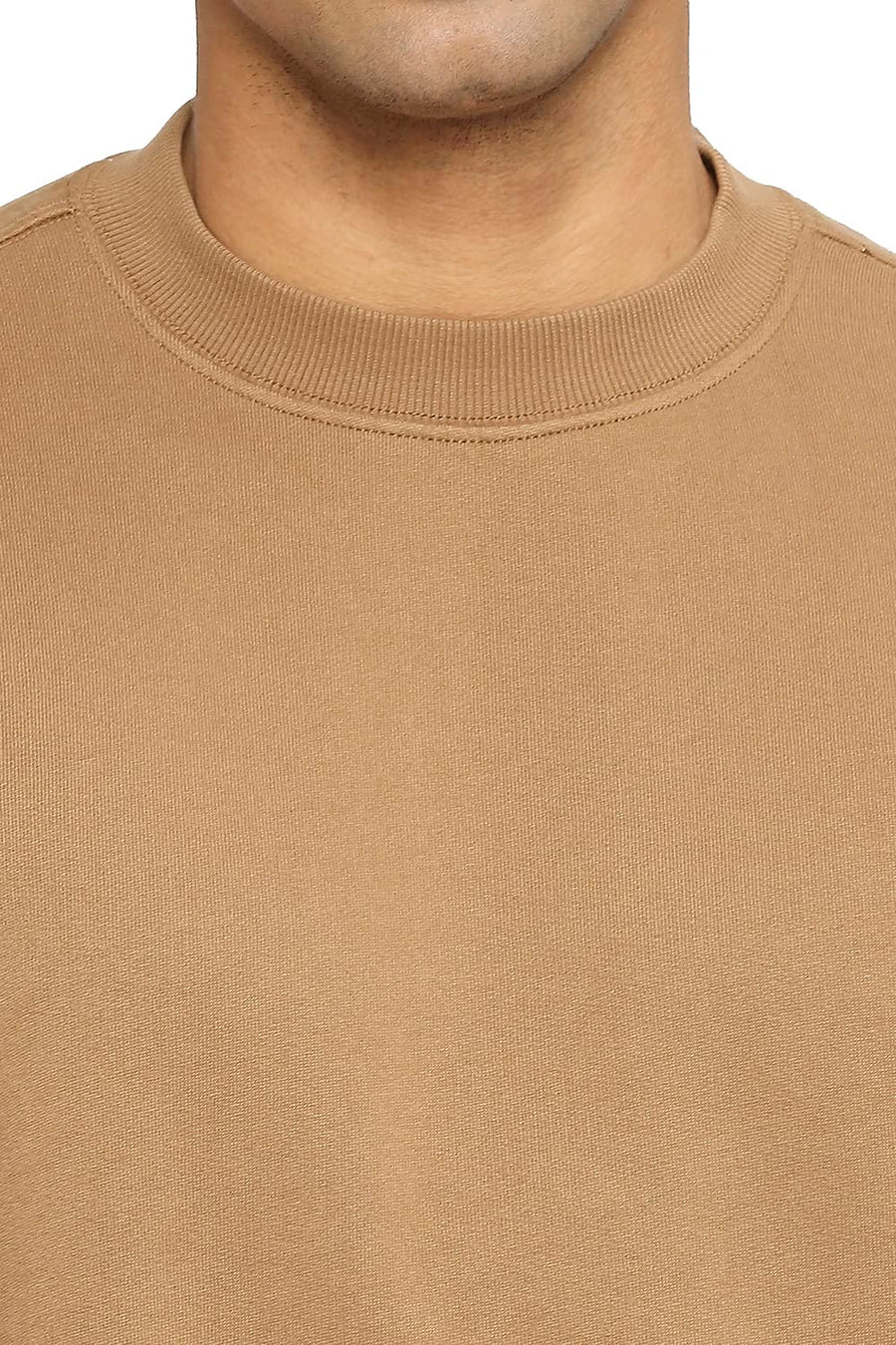 BASICS COMFORT FIT MALT BALL COTTON NON BRUSHED FLEECE PULLOVER SWEATSHIRT