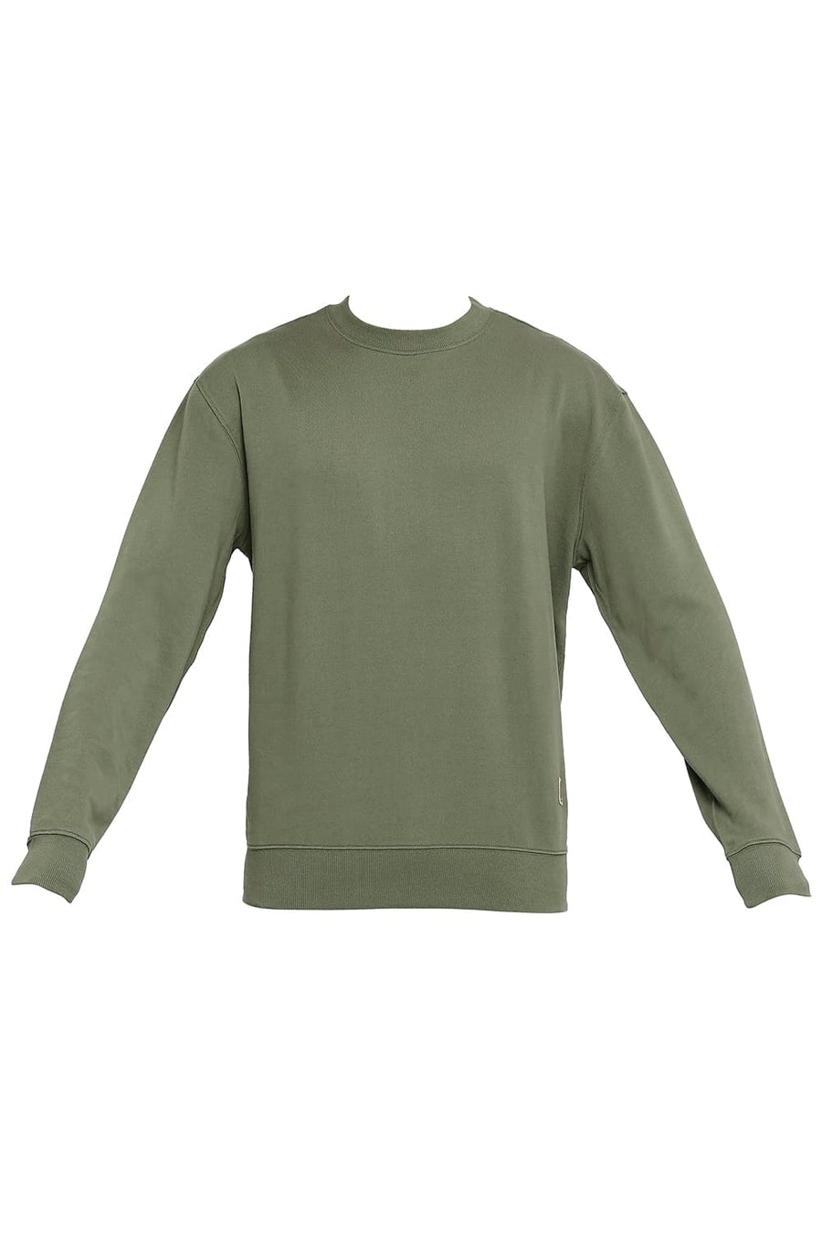BASICS COMFORT FIT FOUR LEAF CLOVER COTTON NON BRUSHED FLEECE PULLOVER SWEATSHIRT