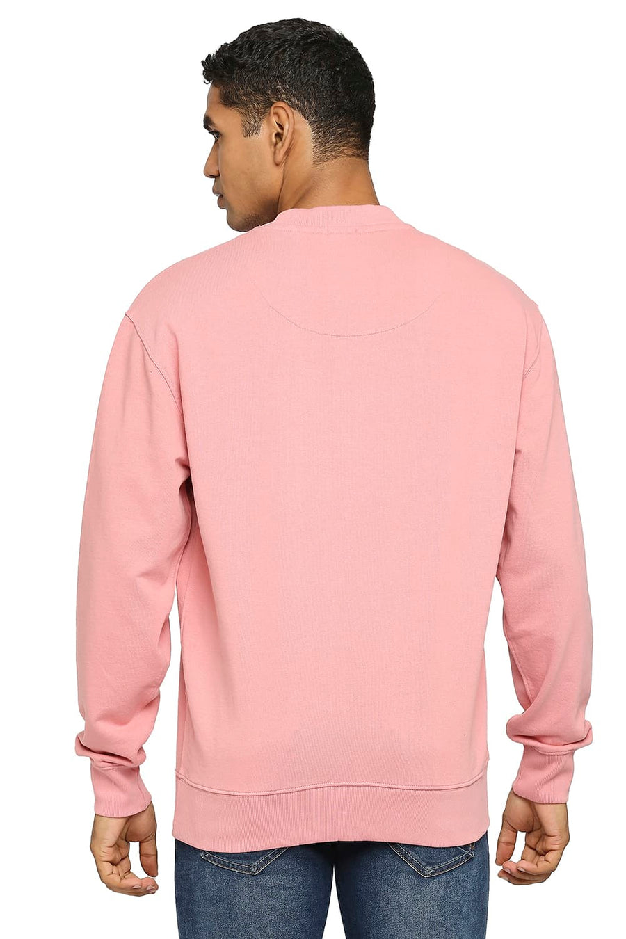 BASICS COMFORT FIT BRANDIED APRICOT COTTON NON BRUSHED FLEECE PULLOVER SWEATSHIRT