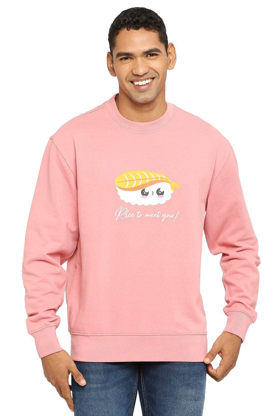 BASICS COMFORT FIT BRANDIED APRICOT COTTON NON BRUSHED FLEECE PULLOVER SWEATSHIRT