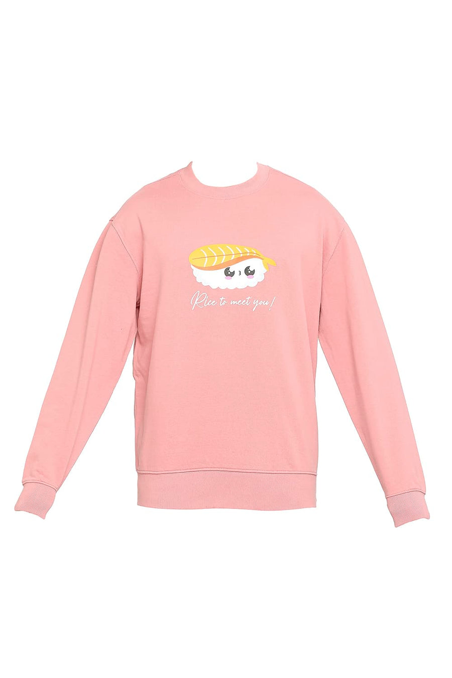 BASICS COMFORT FIT BRANDIED APRICOT COTTON NON BRUSHED FLEECE PULLOVER SWEATSHIRT